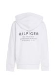 Дитяча кофта Tommy Hilfiger колір білий з капюшоном з принтом (3051447)