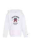 Дитяча кофта Tommy Hilfiger колір білий з капюшоном