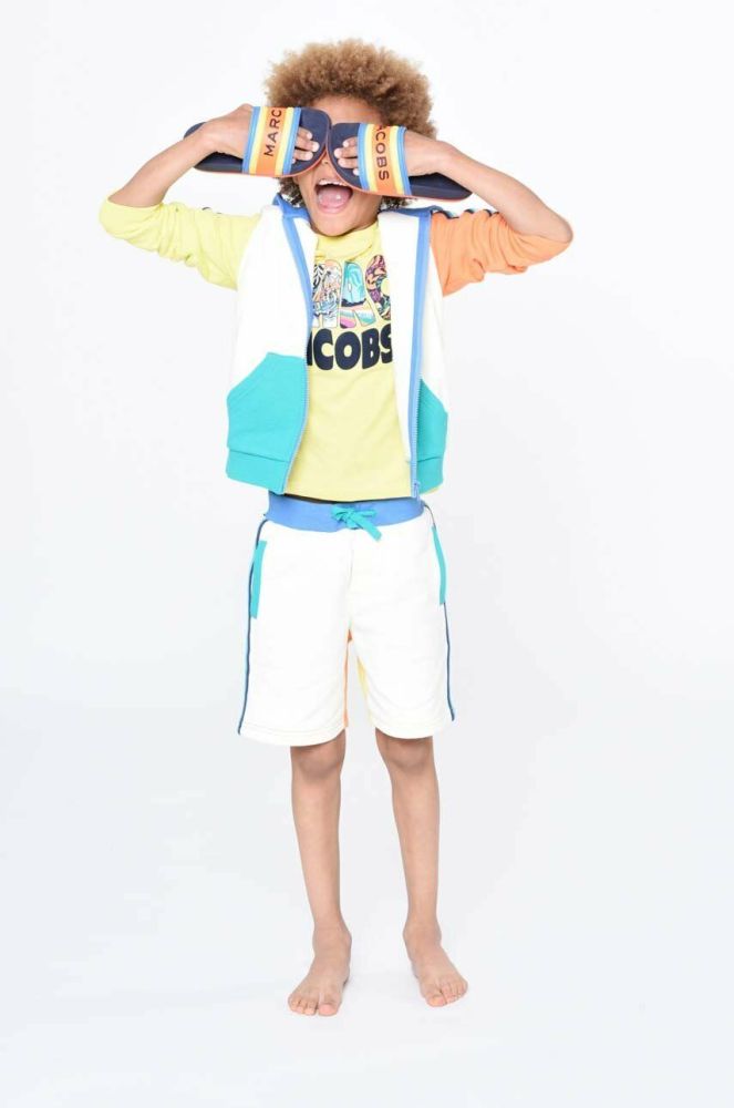 Дитяча кофта Marc Jacobs колір бежевий з капюшоном однотонна (3061138)