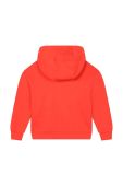 Дитяча бавовняна кофта Kenzo Kids колір червоний з капюшоном з принтом