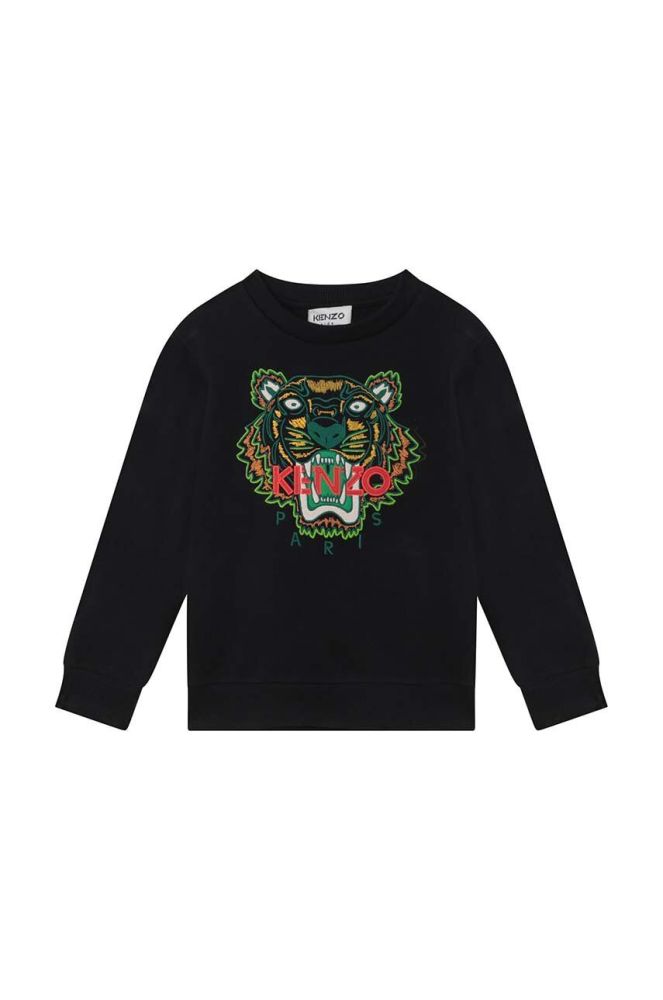 Дитяча кофта Kenzo Kids колір чорний з принтом