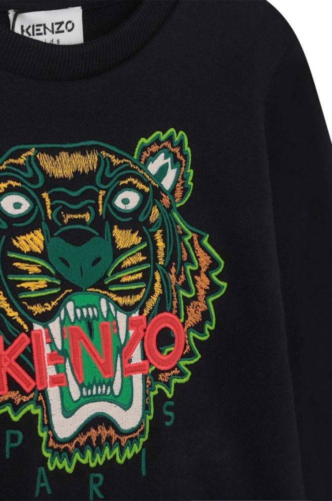Дитяча кофта Kenzo Kids колір чорний з принтом фото 3