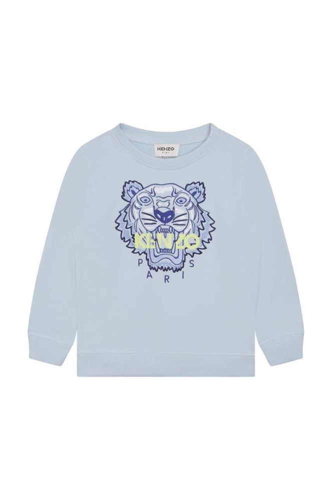 Дитяча бавовняна кофта Kenzo Kids з принтом колір блакитний (3073160)