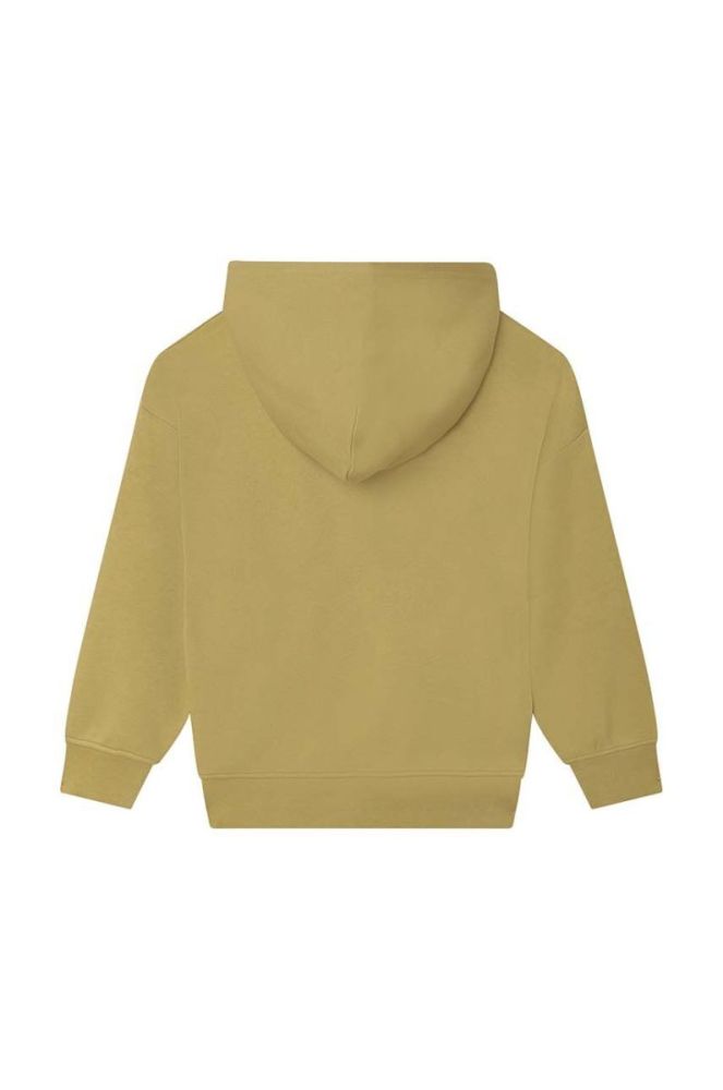 Дитяча кофта Dkny колір зелений з капюшоном з принтом (3068678) фото 3