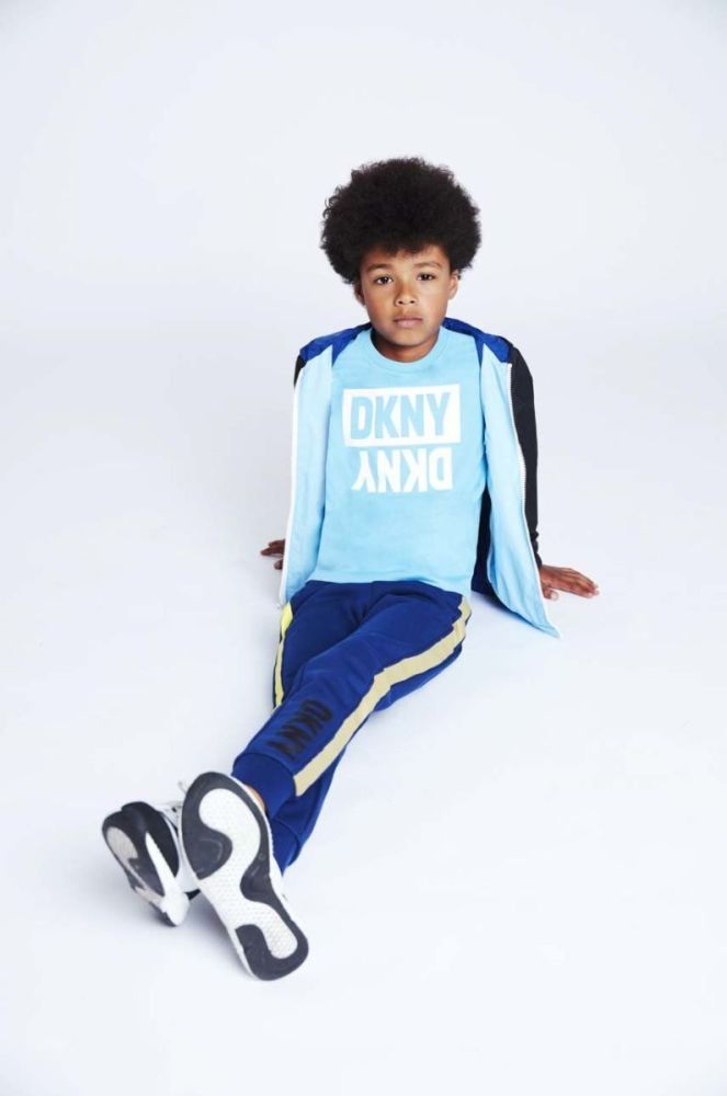 Дитяча двостороння куртка Dkny колір синій (3081369) фото 6