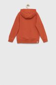 Дитяча кофта Quiksilver колір помаранчевий з капюшоном з принтом (3090178)