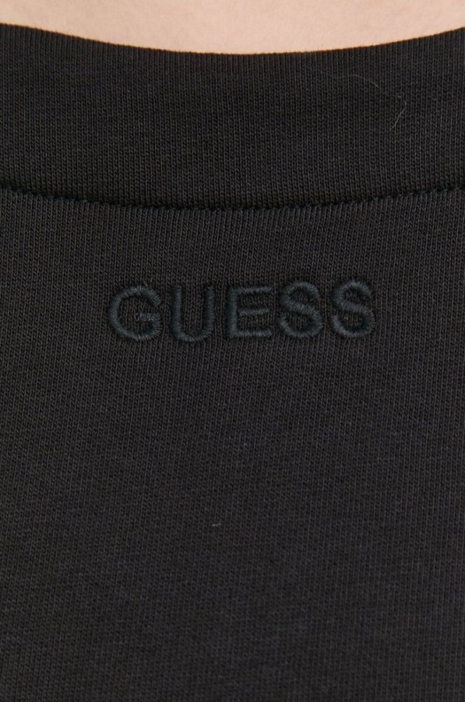 Бавовняна кофта Guess жіноча колір чорний однотонна фото 5