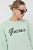 Кофта Guess жіноча колір зелений з аплікацією (2841572)