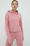 Кофта Guess жіноча колір рожевий з капюшоном з принтом (2867226) Кофта Guess жіноча колір рожевий з капюшоном з принтом (2867226)