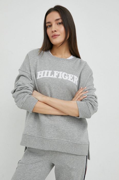 Бавовняна кофта Tommy Hilfiger жіноча колір сірий меланж (2885042)