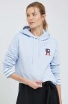 Кофта Tommy Hilfiger жіноча з капюшоном з аплікацією колір блакитний (2942260) Кофта Tommy Hilfiger жіноча з капюшоном з аплікацією колір блакитний (2942260)