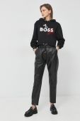 Кофта BOSS x Looney Tunes жіноча колір чорний з капюшоном з принтом