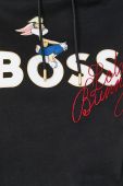 Кофта BOSS x Looney Tunes жіноча колір чорний з капюшоном з принтом