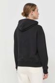 Кофта BOSS жіноча колір чорний з капюшоном з аплікацією (2873655)