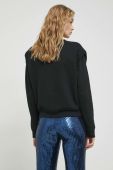 Бавовняна кофта HUGO жіноча колір чорний однотонна (2890112)