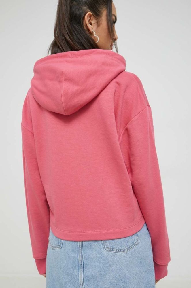 Кофта Tommy Jeans жіноча колір рожевий з капюшоном з принтом (2870076) фото 3
