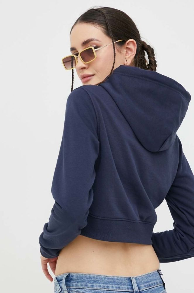 Кофта Tommy Jeans жіноча колір синій з капюшоном з аплікацією (2856209) фото 3
