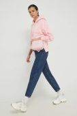 Кофта Tommy Jeans жіноча колір рожевий з капюшоном однотонна (2953606)