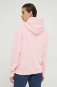 Кофта Tommy Jeans жіноча колір рожевий з капюшоном однотонна (2953606)