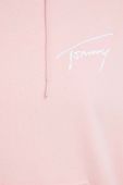 Кофта Tommy Jeans жіноча колір рожевий з капюшоном однотонна (2953606)