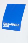 Кофта Karl Lagerfeld Jeans жіноча колір білий з капюшоном з принтом