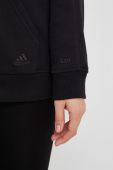 Кофта adidas жіноча колір чорний з капюшоном однотонна (2856212)
