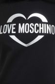 Кофта Love Moschino жіноча колір чорний з капюшоном з принтом