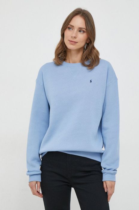 Кофта Polo Ralph Lauren жіноча  однотонна колір блакитний (3674533)