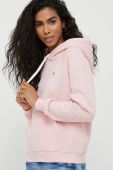 Кофта Polo Ralph Lauren жіноча колір рожевий з капюшоном однотонна (3157326)