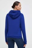 Кофта Polo Ralph Lauren жіноча з капюшоном однотонна колір блакитний (3628793)