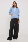 Кофта Polo Ralph Lauren жіноча з капюшоном однотонна колір блакитний (3648648)