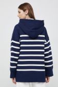 Кофта Polo Ralph Lauren жіноча колір синій з капюшоном візерунок