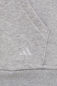 Кофта adidas жіноча колір сірий з капюшоном меланж