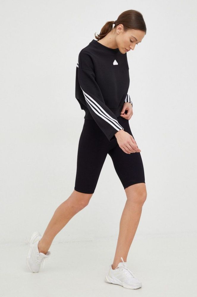 Кофта adidas жіноча колір чорний з аплікацією (2908769) фото 2