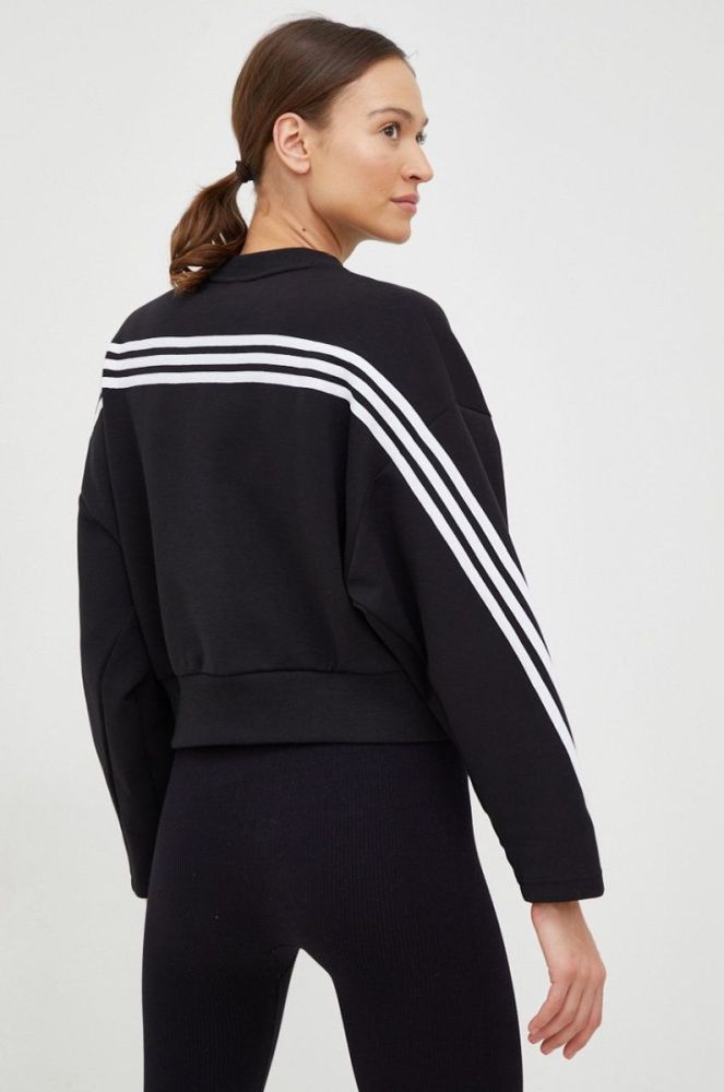 Кофта adidas жіноча колір чорний з аплікацією (2908769) фото 3