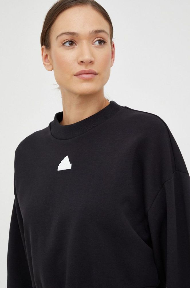 Кофта adidas жіноча колір чорний з аплікацією (2908769) фото 4