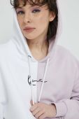 Кофта Karl Kani жіноча колір рожевий з капюшоном з аплікацією