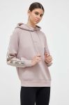 Кофта Guess жіноча колір бежевий з капюшоном з аплікацією (3367246) Кофта Guess жіноча колір бежевий з капюшоном з аплікацією (3367246)