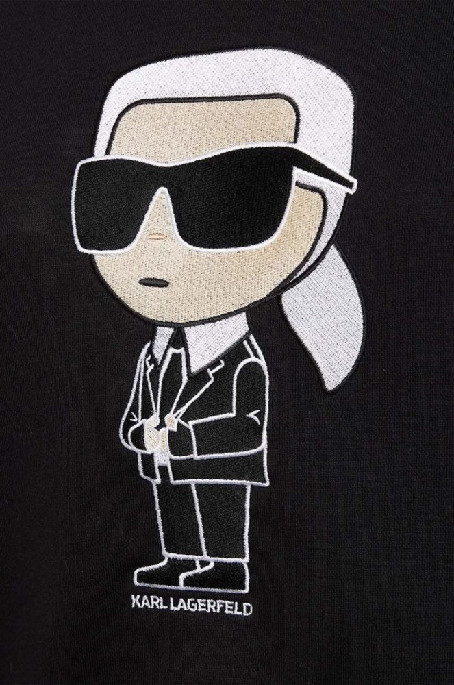 Кофта Karl Lagerfeld жіноча колір чорний з аплікацією (2893532) фото 2