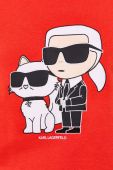 Кофта Karl Lagerfeld жіноча колір червоний з принтом
