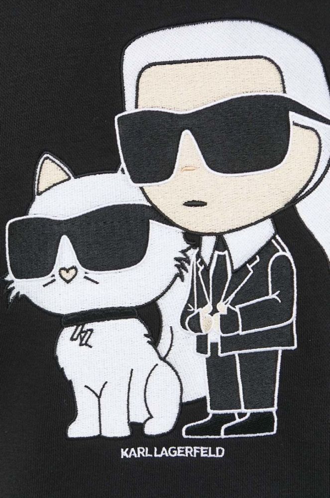 Кофта Karl Lagerfeld жіноча колір чорний з принтом (2890149) фото 5
