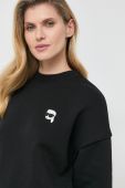 Кофта Karl Lagerfeld жіноча колір чорний з аплікацією (2896330)