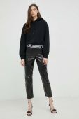 Кофта Karl Lagerfeld жіноча колір чорний з капюшоном однотонна (2910903)