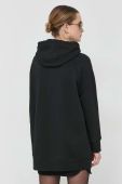 Бавовняна кофта Patrizia Pepe жіноча колір чорний з капюшоном однотонна