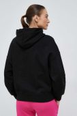 Бавовняна кофта Puma жіноча колір чорний з капюшоном однотонна 535684-01