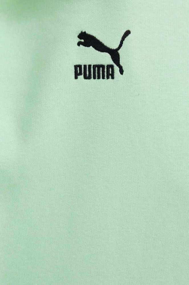 Кофта Puma жіноча колір зелений з капюшоном візерунок фото 5