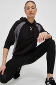Кофта Puma жіноча колір чорний з капюшоном візерунок