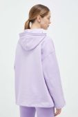 Бавовняна кофта Puma жіноча колір фіолетовий з капюшоном з принтом