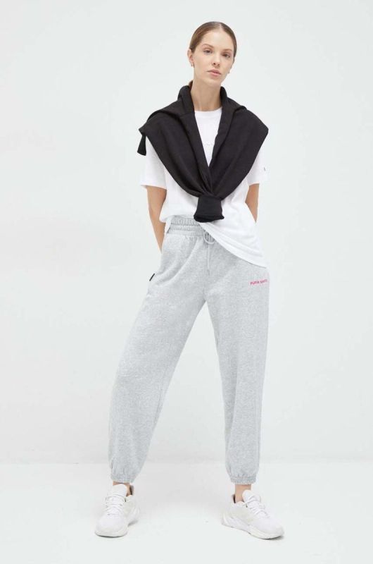 Кофта Puma жіноча колір чорний з капюшоном з принтом (3090190) фото 2