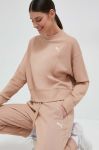 Бавовняна кофта Puma жіноча колір бежевий однотонна Бавовняна кофта Puma жіноча колір бежевий однотонна
